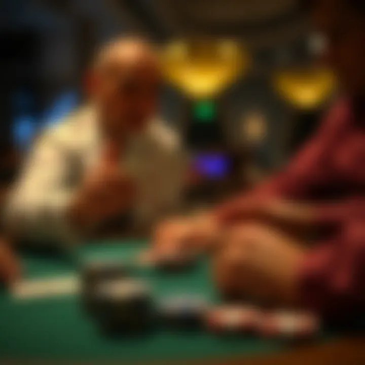 A player analyzing a poker hand with AJo and A7 of clubs, discussing strategies and decisions made during the game