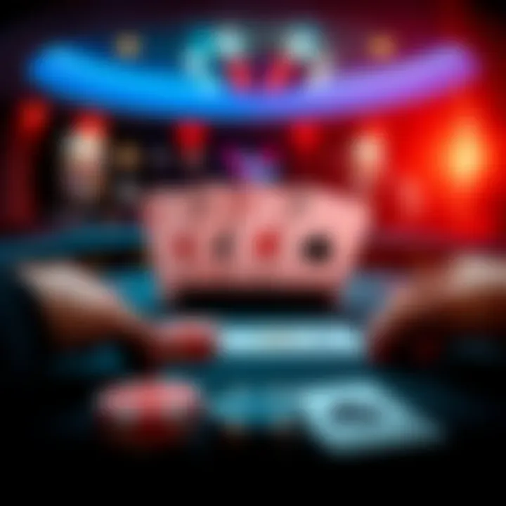 A poker table displaying a hand with Q♣️ and Q♠️, highlighting betting decisions and strategies during the game