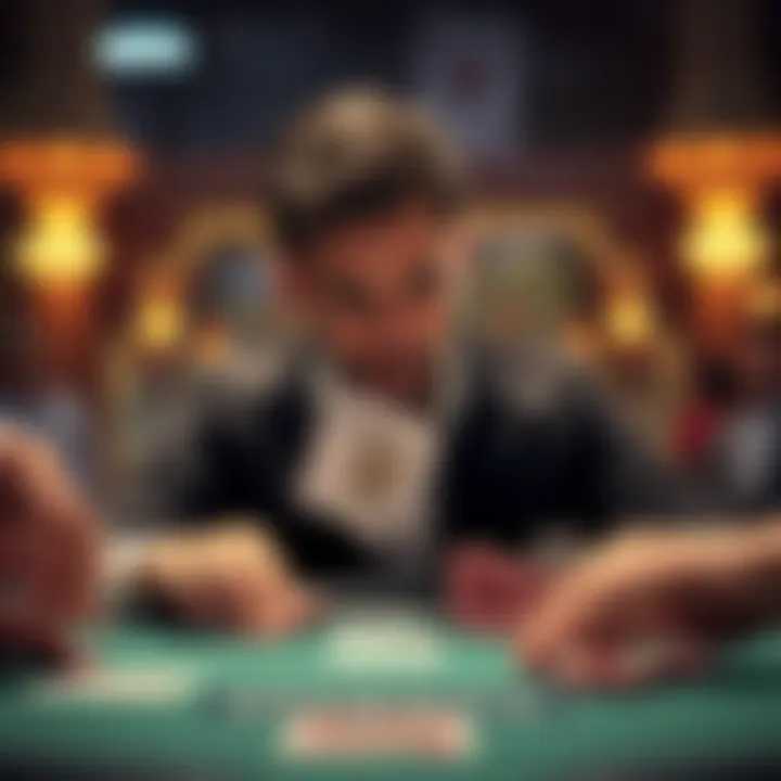 A player considering a tough decision in a poker game with A7s, focusing on the pot odds and strategy