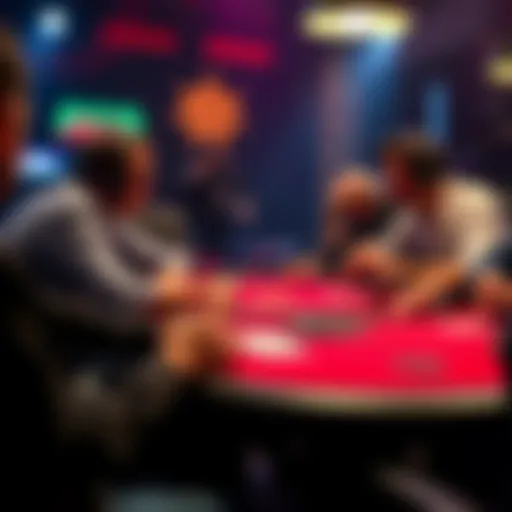 A poker table showing a player going all-in with A3cc after a 975 flop, discuss strategy among players