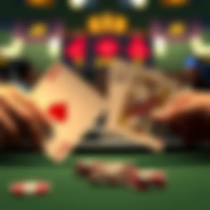 Two hands in a poker game; one showing Ace-King and the other showing Jack-Jack, indicating a pre-flop all-in situation.