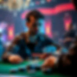 A poker player looks frustrated at the table after losing with a strong hand to an unlikely opponent.