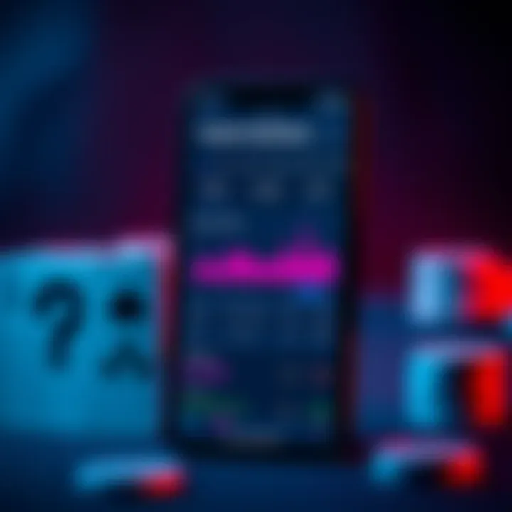 A smartphone displaying a poker bankroll tracker app interface with charts and stats