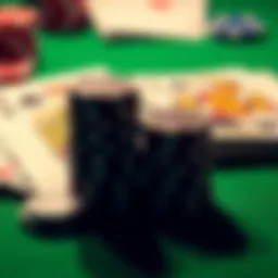 A close-up of poker chips stacked next to playing cards on a green felt table, emphasizing the simplicity of pot odds.