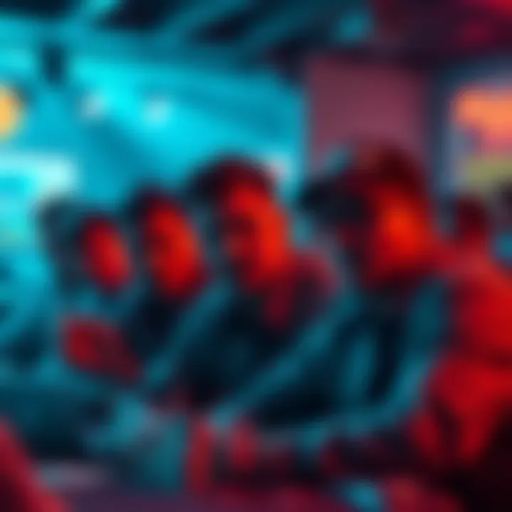 A group of poker players looking concerned and discussing the recent raid at Lodge.