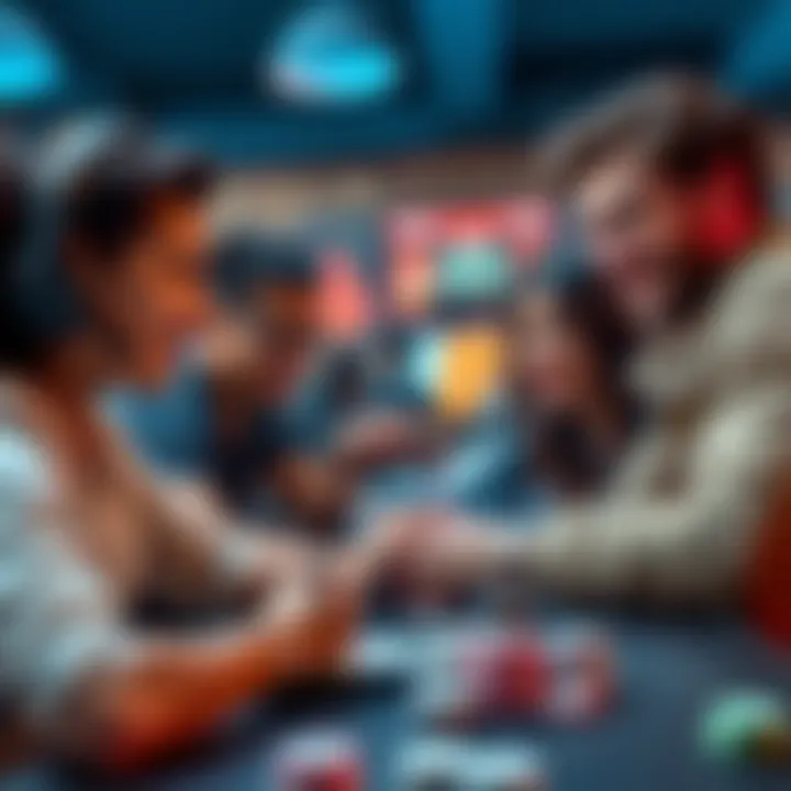 A group of people creating short poker videos for a mobile app.