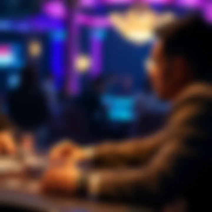 A player considering a decision between folding or calling in a high-stakes poker game at the WSOP.