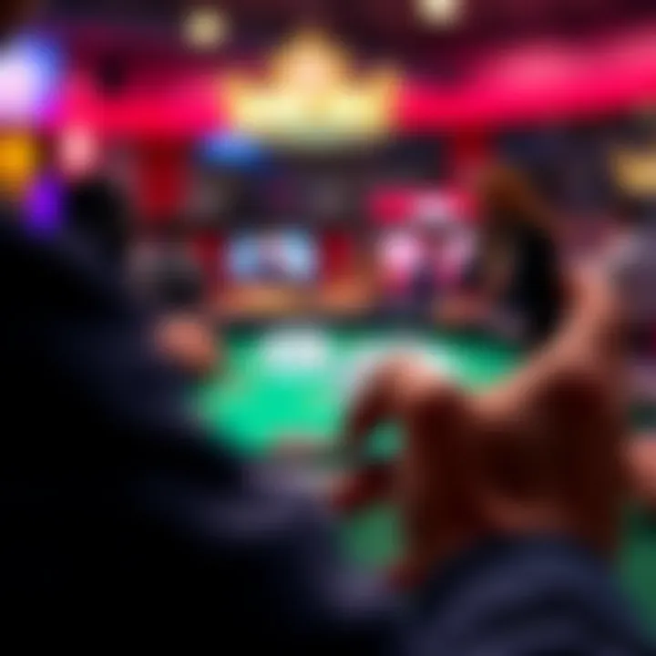 A person playing poker on a mobile device with cards on the screen