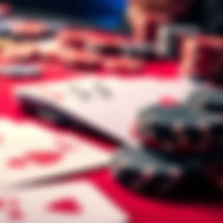 Poker Game Results A close-up of poker cards and chips on a table, illustrating competitive play and strategy.