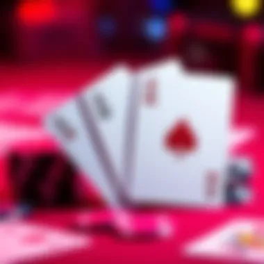Poker hand with two aces A pair of aces displayed on a poker table, showing chips and cards around them.