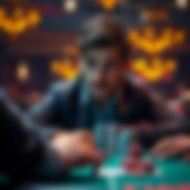 A player pondering over a tough decision with a pair of Queens in a poker game