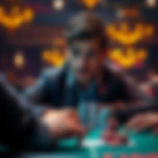 Poker hand decision A player pondering over a tough decision with a pair of Queens in a poker game