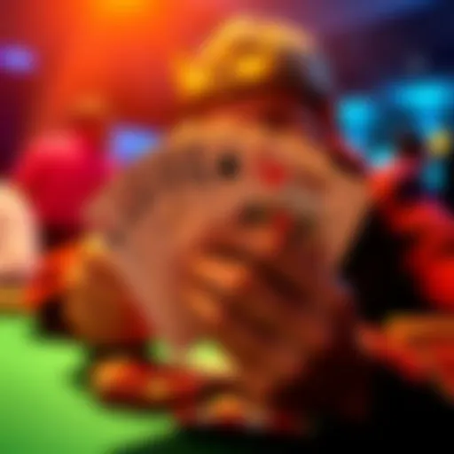 A player analyzing his cards, holding a pair of Kings, while considering an all-in move in a poker game