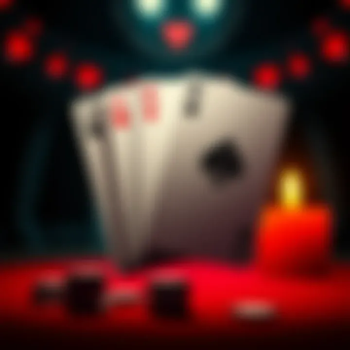 A visual chart showing different poker hand rankings from high card to royal flush with illustrations of each hand type.