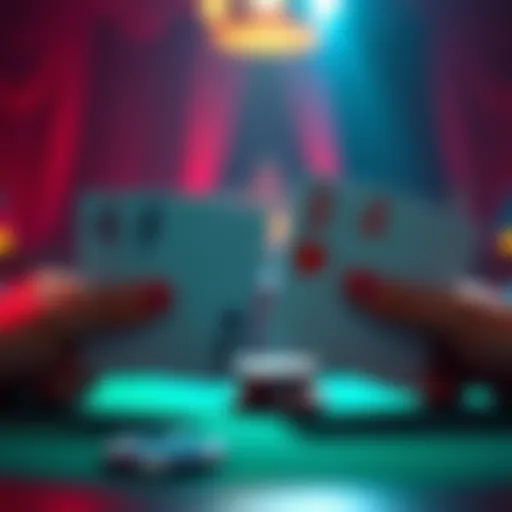 Illustration showing a nut flush and a straight flush in a poker game