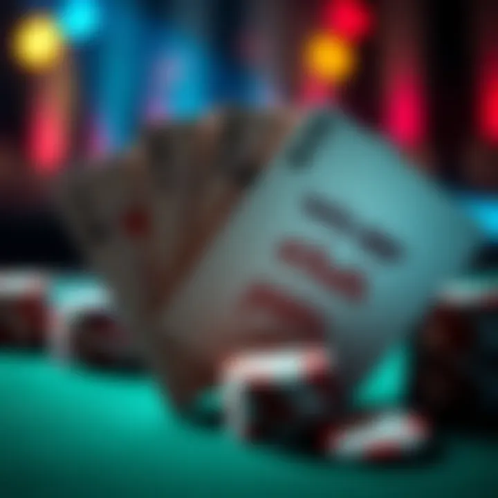 Poker Joke A playful poker card scene with a funny joke text about getting busted in a game.