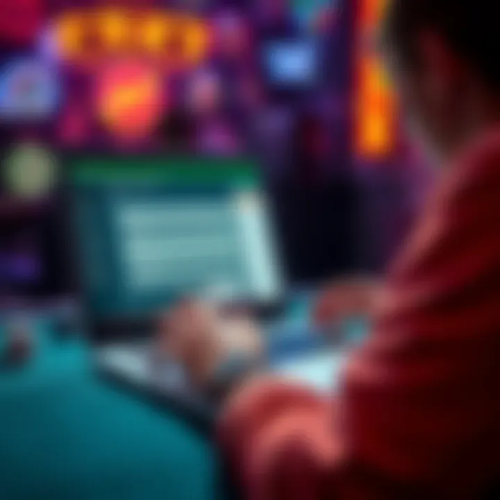 A person using a laptop to study GTO poker strategies with ChatGPT on the screen