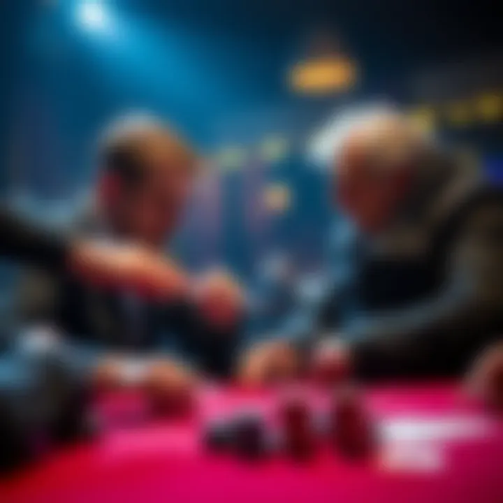 Poker Player in Action A focused poker player analyzing a surprising 4-bet from an older opponent at the table.