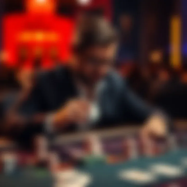 A poker player calculating strategies while looking at different 3bet sizes on a table