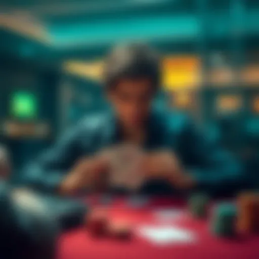 A poker player at a table pondering over betting sizes with a hand of Jacks, focused on strategy to increase winnings.
