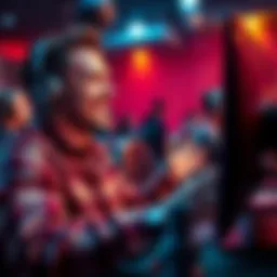 A player smiling at their computer screen, showing excitement after winning in Blitz mode poker.