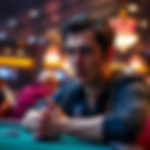 A professional poker player looks surprised after losing a hand with Aces Full to Quads during a WSOP event