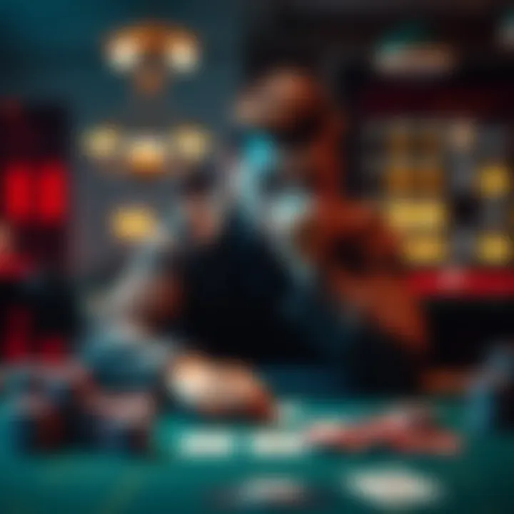 A poker player sits at a table, deep in thought, considering old habits that affect his game.