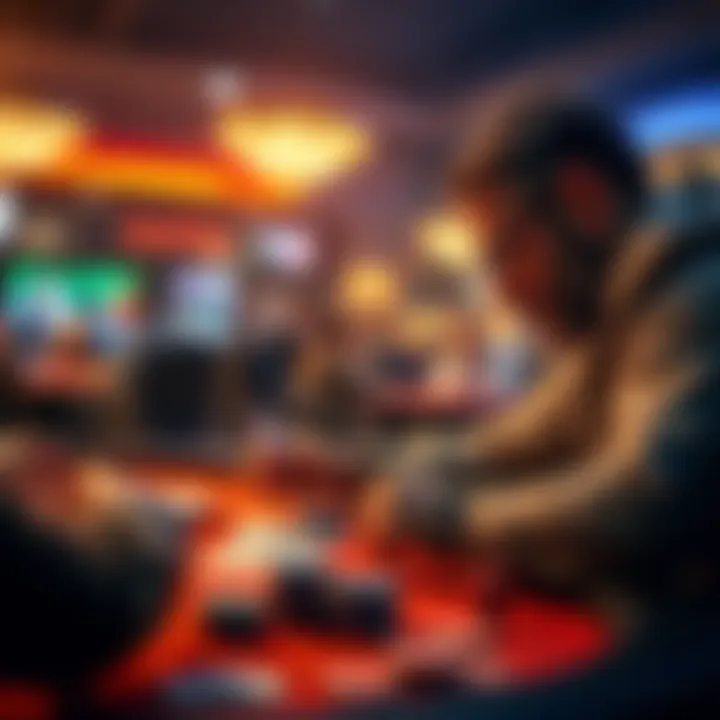 A focused poker player analyzing cards at a table, considering tight gameplay strategies.