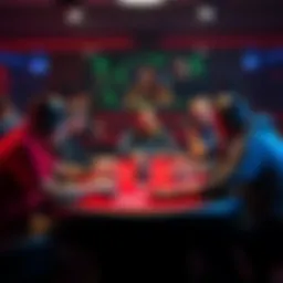Group of poker players at a table, with cameras recording their gameplay and reactions, showing mixed feelings about being filmed