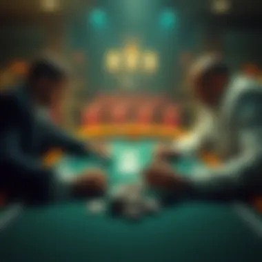 Two poker players making a decision Two poker players discussing whether to run the round twice, with cards and chips on the table