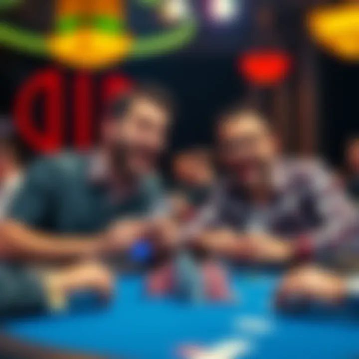 Two poker players at Fanduel table making questionable bets, looking confused and excited