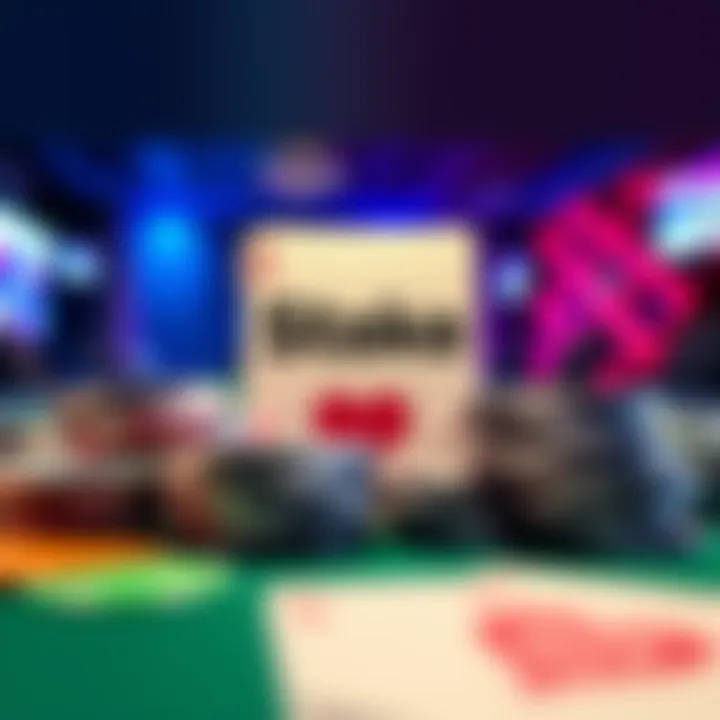 Stake gaming platform announcing exit from Maine with poker cards in foreground