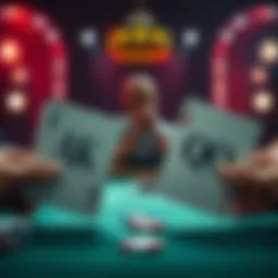 Two poker hands displayed, one with AK and the other with QQ, in a tense game setting