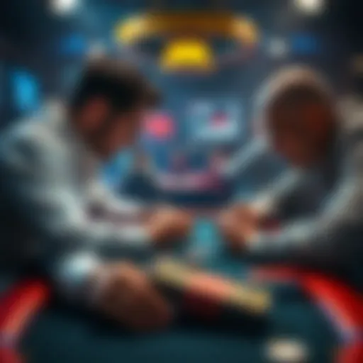 Guilbeau and Sannier locked in an intense poker match with cards on the table