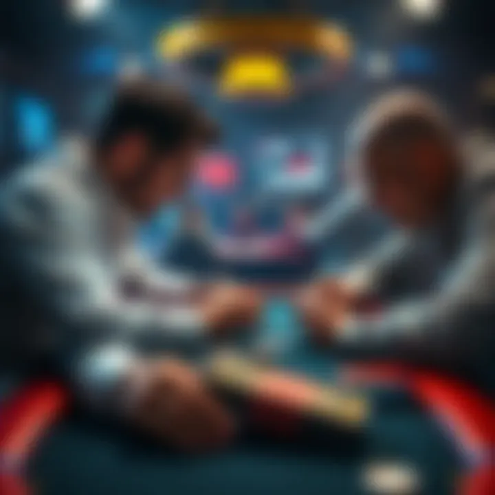Guilbeau and Sannier locked in an intense poker match with cards on the table