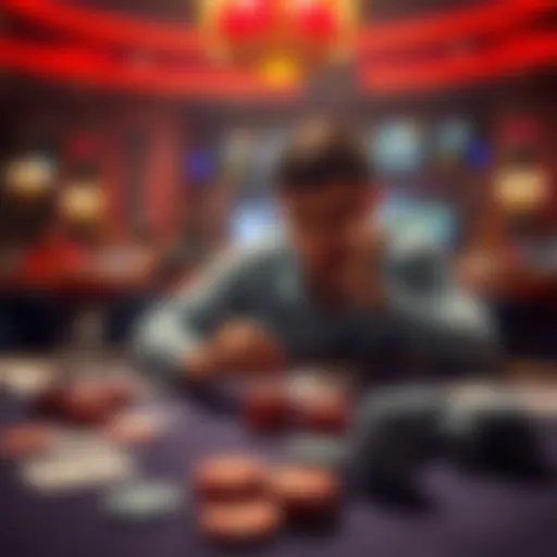 A player in a poker game considering their options while in the Small Blind position, with cards and chips visible on the table.
