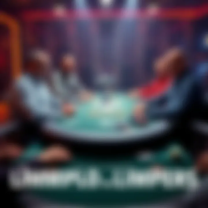 Poker strategy against multiple limpers A poker table with several players calling bets without raising, illustrating the concept of limpers in the game.