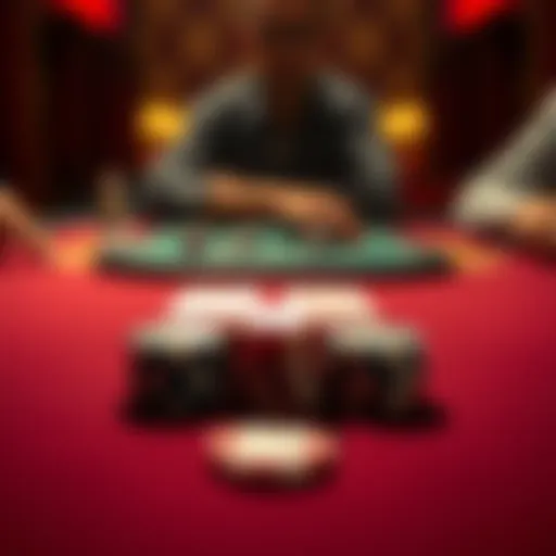 A poker table showing three betting chips in front of a player, illustrating the concept of 3-bets in the game.