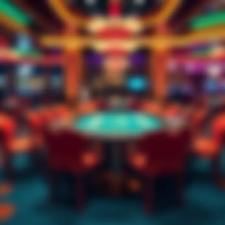 A poker table at the Aria casino, with chairs pushed back, suggesting a player has left unexpectedly.