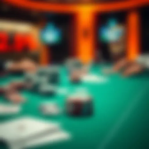 A close-up view of a poker table showing cards and chips, representing a conservative VPIP style of play.