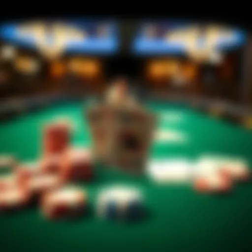 A poker table displaying chips and playing cards, highlighting a TPTK hand in a low pot situation.