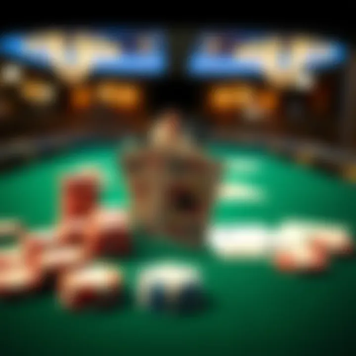 A poker table displaying chips and playing cards, highlighting a TPTK hand in a low pot situation.