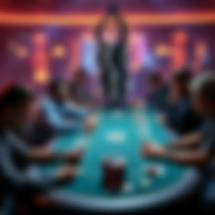 Group of players engaged in a game of poker at a 1/2 table