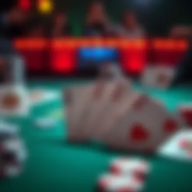 A poker table featuring pocket Jacks among other playing cards