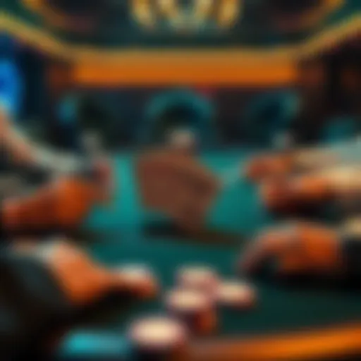 A poker table showing players with cards in hand, focusing on pocket pairs being folded by the big blind position.