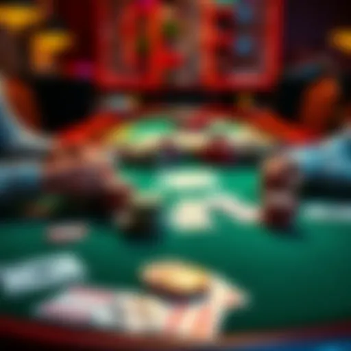 A beginner sets up a poker game with colorful chips and playing cards on the table.