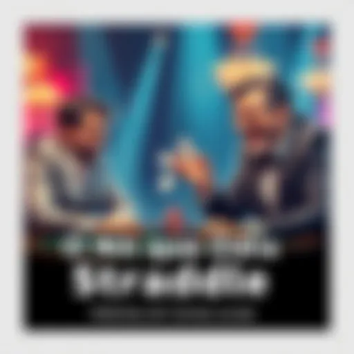 Two poker players at a table, one looking frustrated while the other smirks after straddling the bet.