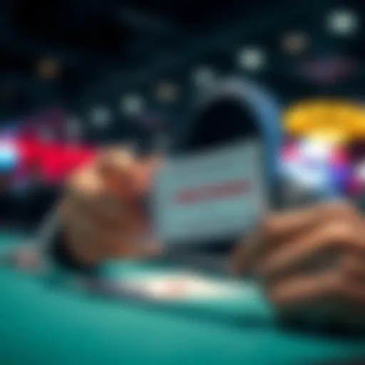 A player looking at a poker ticket, considering options for exchanging it for cash or prizes on the iPoker platform.