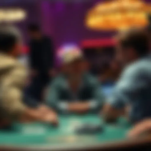 A tense moment during a poker tournament at South Point as players react to a controversial decision from the director.