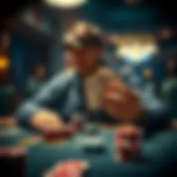 A player holding pocket 8s at a poker table, contemplating a risky all-in move with few chips left.